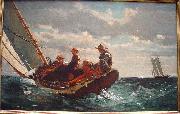 Winslow Homer Breezing Up oil on canvas